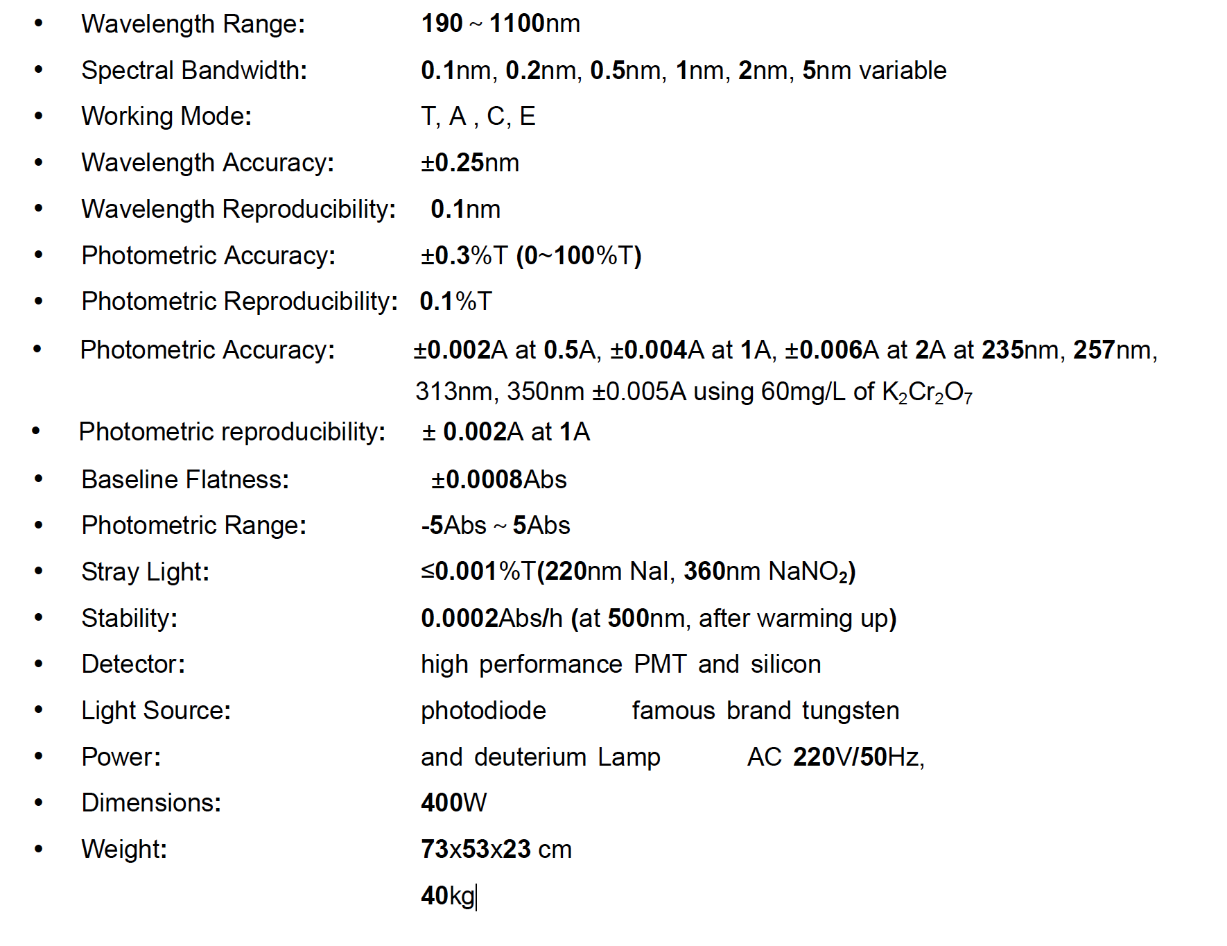 Espectrofotòmetre UVVIS de doble feix Uv-2200 Espectrofotòmetre UVVIS de doble feix UV-2200